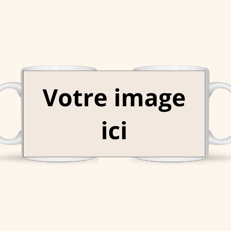 Mug personnalisé bandeau Mug personnalisé avec visuel en bandeau