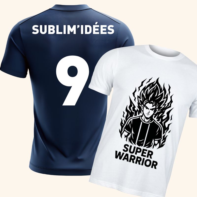 T-shirt adulte personnalisé avec texte, photo ou logo – Sublim’Idées