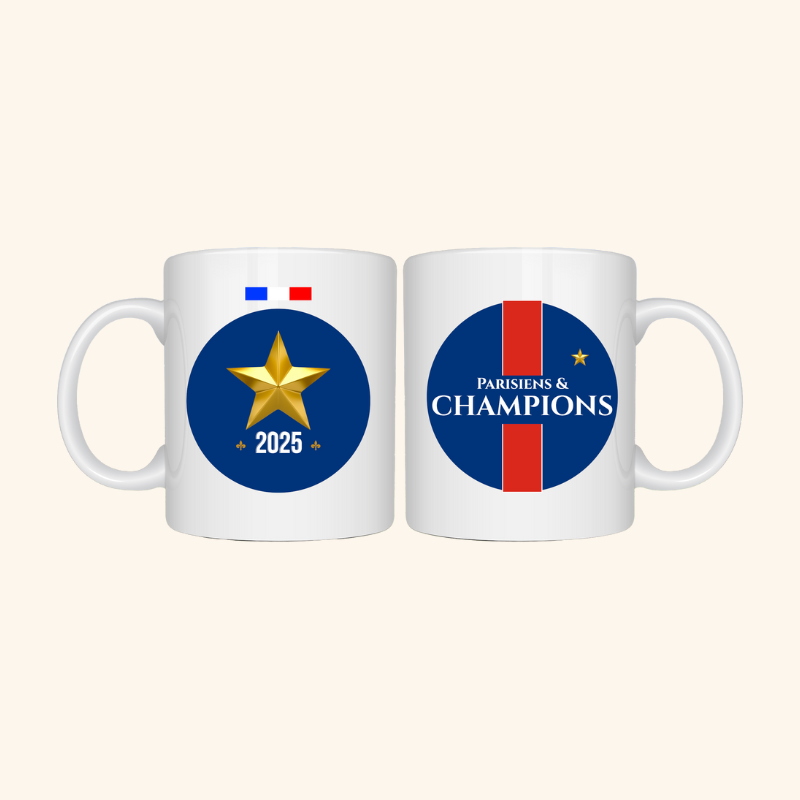 Mug Parisiens Champions – Supporters Paris Mug Parisiens Champions 2025