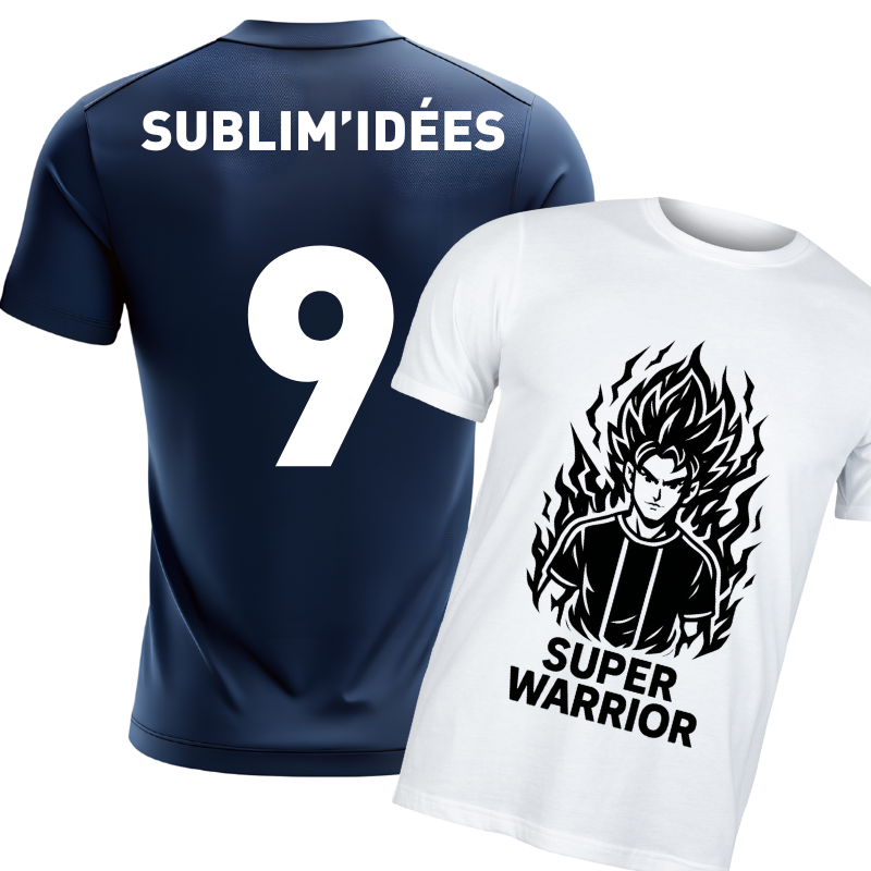 T-shirt adulte personnalisé avec texte, photo ou logo – Sublim’Idées