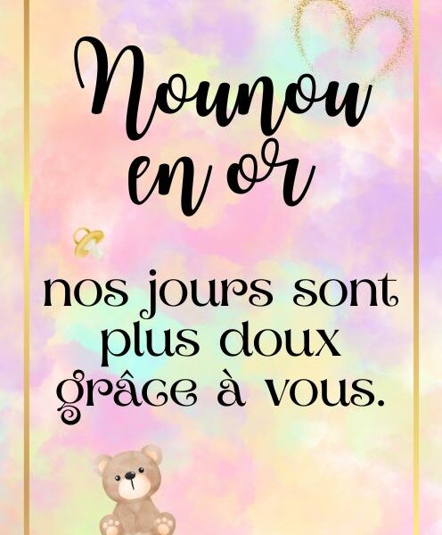 Porte clé - Nounou en or