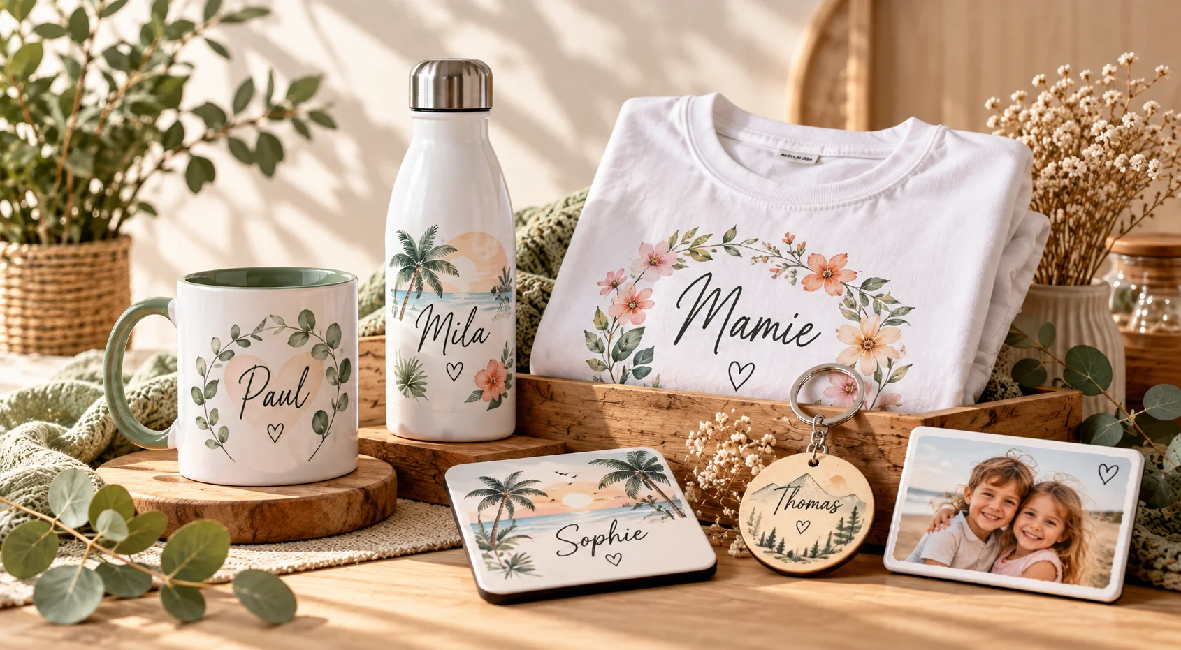 Boutique de cadeaux personnalisés Sublim’Idées : mugs, gourde, textile et accessoires personnalisés